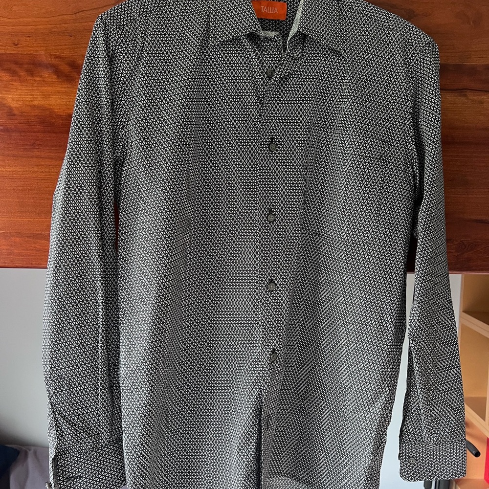 Talia - Men's Black and White Patterned Shirt